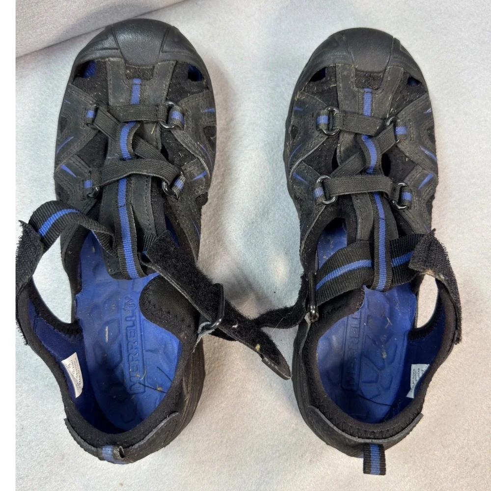 Merrell Hydro Kids Size 4 Black Good Outdoor Sport Water Hiking Sandals Unisex